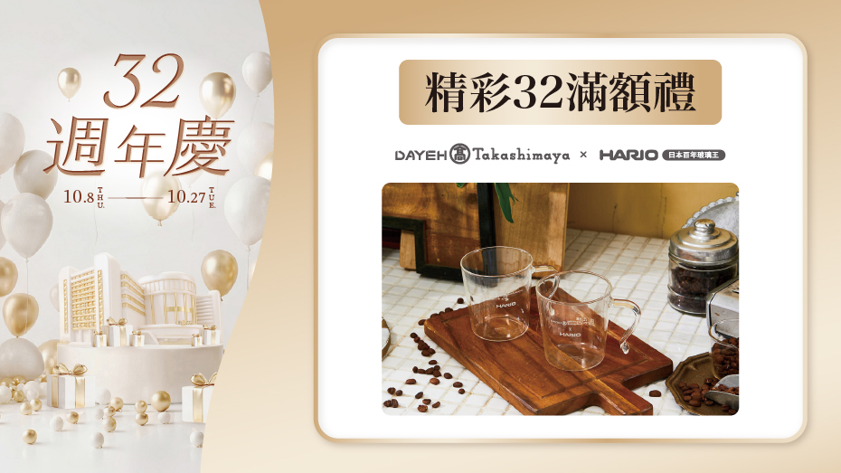 精彩32滿額禮 第2波